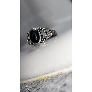 Vintage Silver Ring with Black Onyx Stone